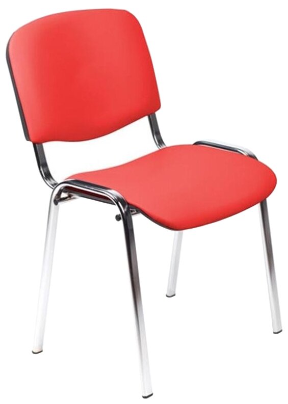 Стул для посетителей Easy Chair Rio(изо) хром, к/з красный Z29
