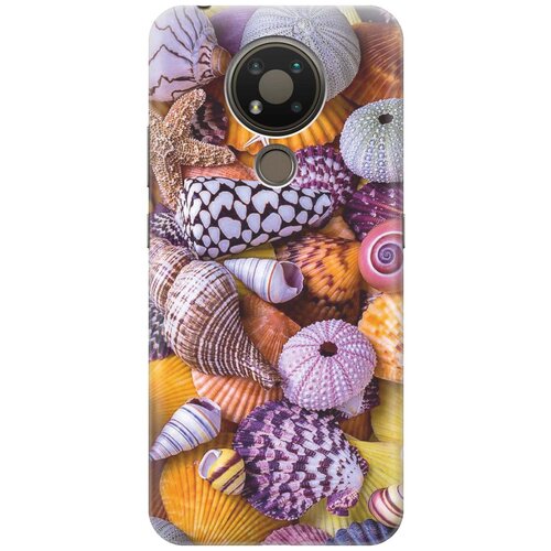 фото Re:pa чехол - накладка artcolor для nokia 3.4 с принтом "разноцветные ракушки"
