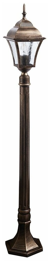 Feron садово-парковый столб 11615, E27, 60 Вт, цвет арматуры: черное золото, цвет плафона черное золото