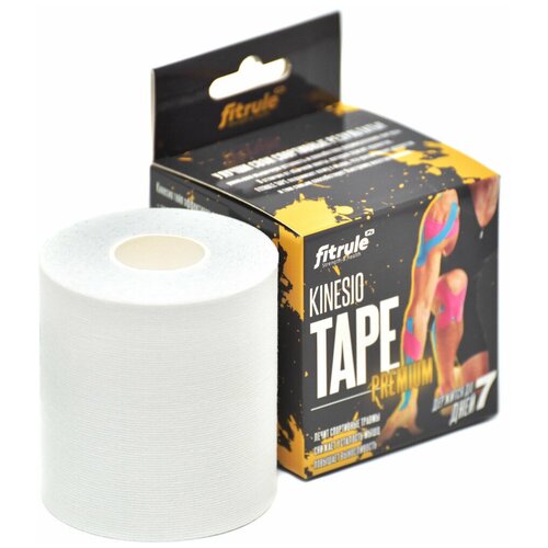 Кинезио тейп Fitrule Tape Premium 7,5 cм х 5 м (Белый) кинезио тейп fitrule tape 5 cм х 5 м черный