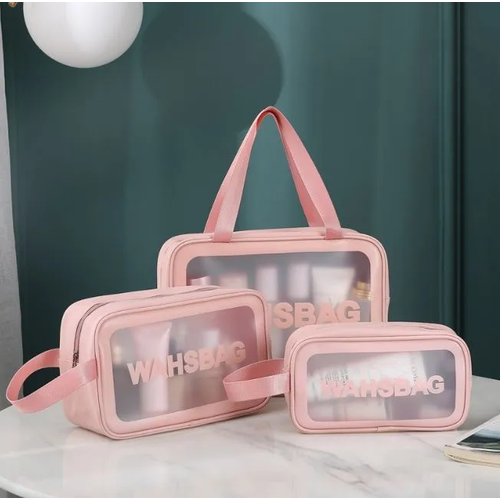 Косметичка дорожная WashBag. Розовый. 30х10х21