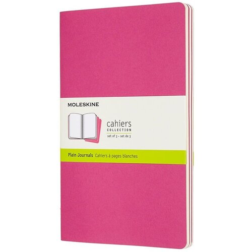 Блокнот Moleskine Cahier Journal Large 130x210, 80 листов 1128359CH018D17, 3 шт., розовый