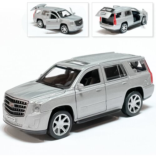 Машина Cadillac Escalade, инерционная, серебро, Технопарк, 12 см