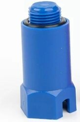 Заглушка (пробка) для водорозеток удлиненная с прокладкой тестовая 1/2, пластиковая, синяя, RTP
