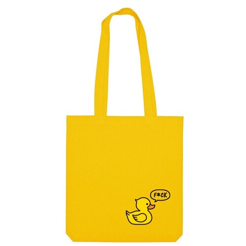 Сумка шоппер Us Basic, желтый сумка злая уточка с ножом мини оранжевый