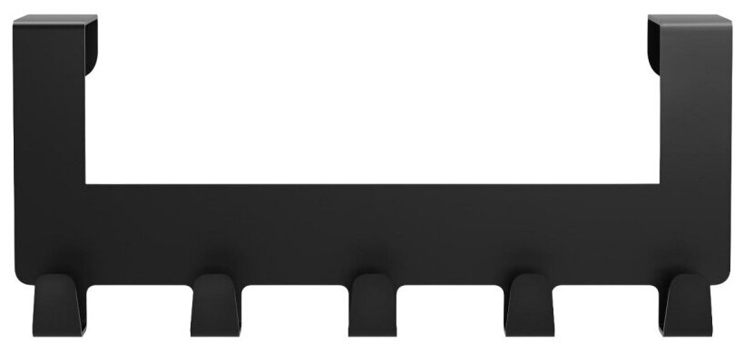Вешалка навесная Эльда-9 (черный, 290х75х127 мм, 5 крючков) - фотография № 3