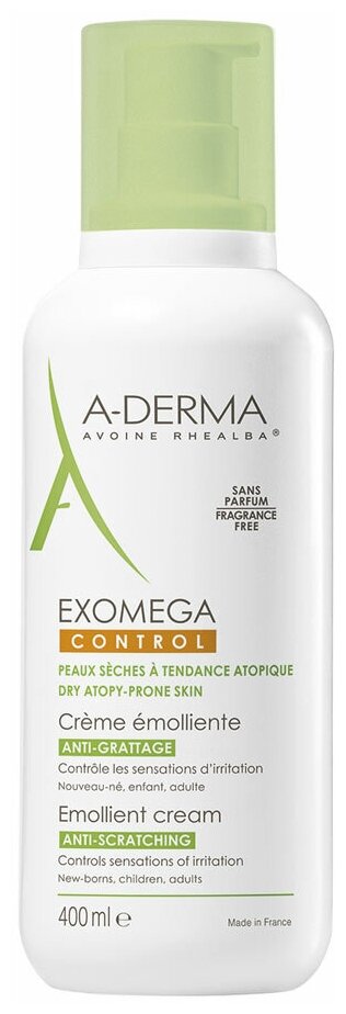 A-Derma Exomega Control крем смягчающий для лица и тела в стер упак 400 мл 1 шт