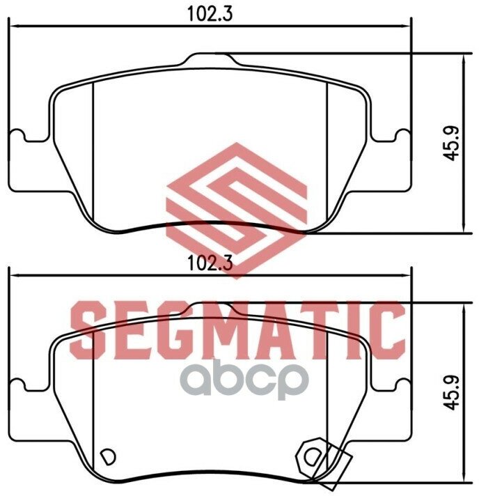 Колодка Торм Диск Зад Toyota Corolla 1.6 2007-2012 Toyota Auris 1.6 2007-2012 Toyota Corolla 1.4 SEGMATIC арт. SGBP2604