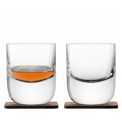 фото Набор из 2 стаканов renfrew whisky с деревянными подставками 270 мл lsa
