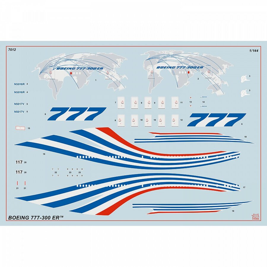Сборная модель Звезда Боинг 777-300ER 1:144 - фото №13