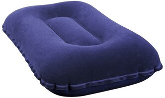 67121 подушка надувная флок, 42*26*10см (синяя)