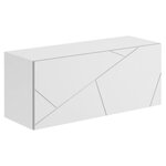 Шкаф навесной МК Стиль Гранж ШН-003 белый шагрень / матовый белый софт 90.2х32х35 см - изображение