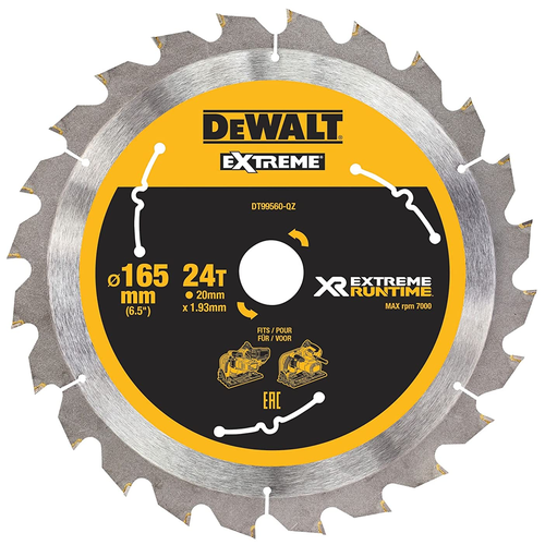 Пильный диск DEWALT DT99560 EXTREME RUNTIME, 165х20 мм