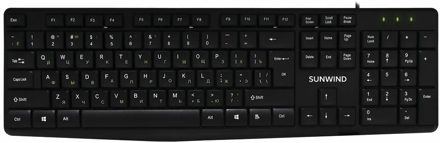 Клавиатура SUNWIND SW-KB100 черный (1570653)