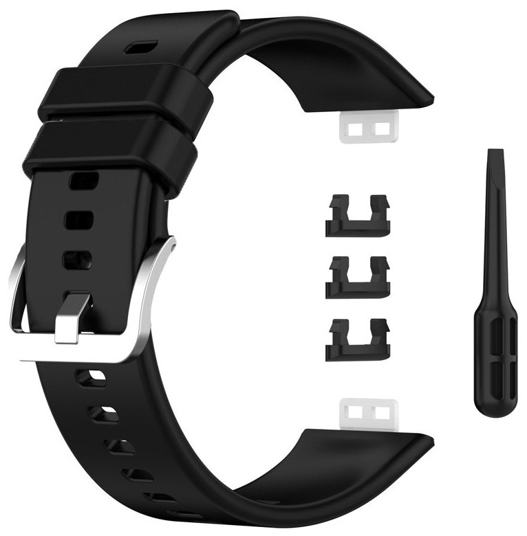 Ремешок силиконовый для смарт-часов Huawei Watch Fit черный