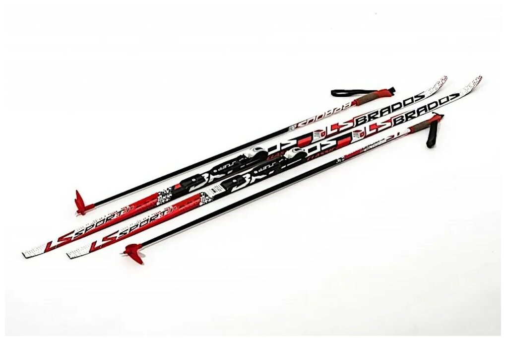 Лыжный комплект STC Brados 3D с креплением NNN 195 step (красно-бело-черный)