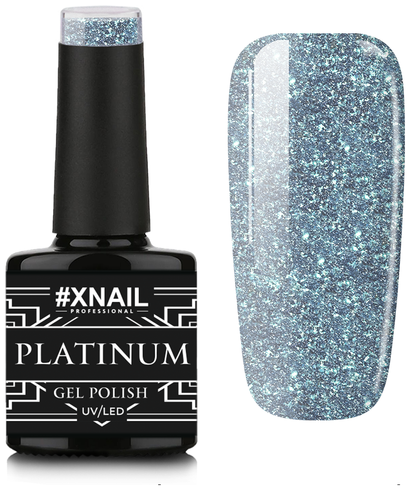 Гель лак XNAIL PROFESSIONAL Platinum жидкая фольга, для дизайна ногтей, 10 мл, № 6