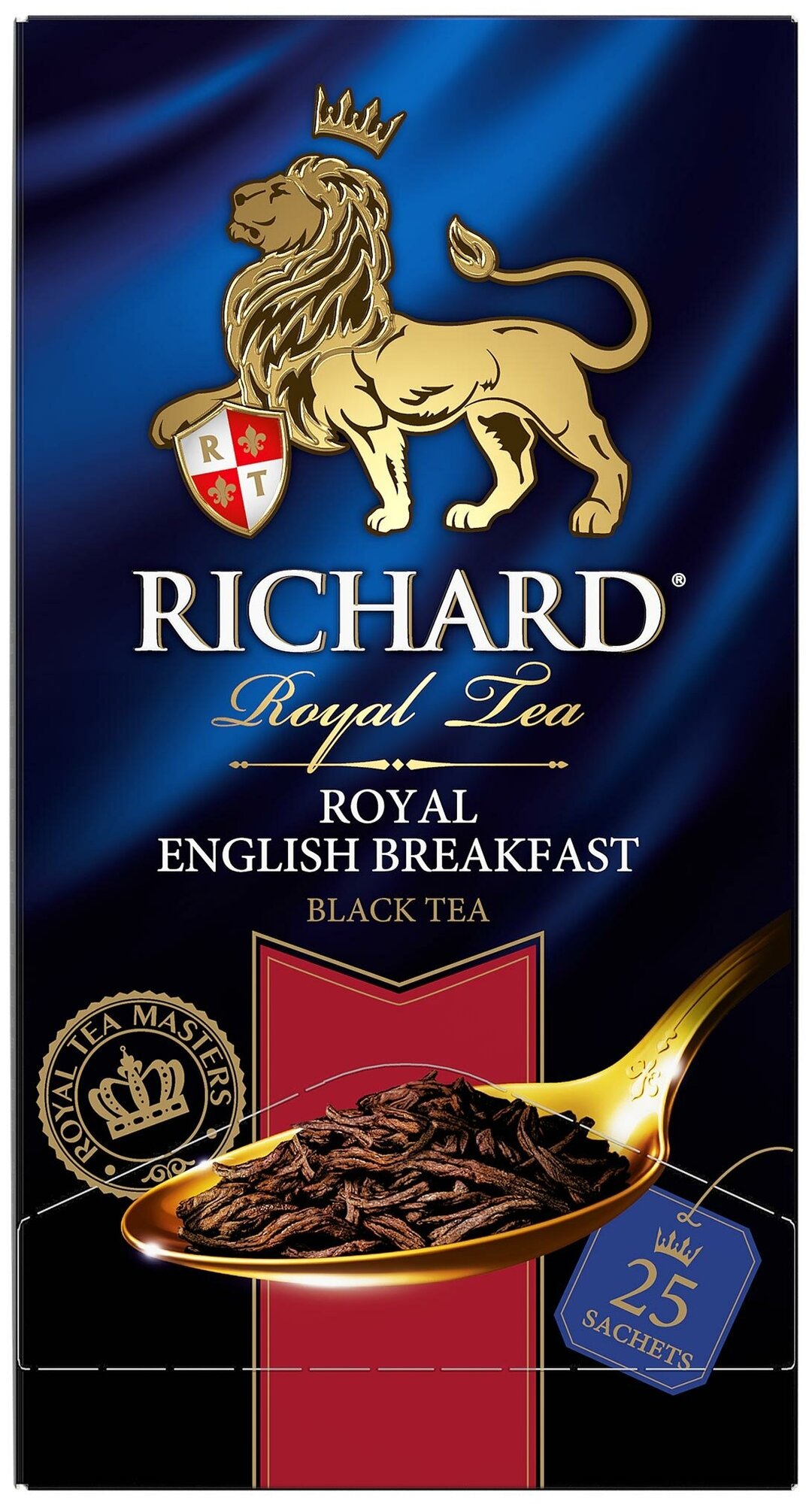 Чай Richard "Royal English Breakfast" классический черный, 6 упаковок х 25 пакетиков, мелкий лист - фотография № 1