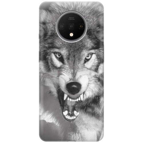 фото Gosso ультратонкий силиконовый чехол-накладка для oneplus 7t с принтом "волчий оскал"