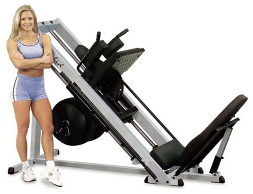 Body-Solid гакк-машина - жим ногами под углом 45 Body-Solid GLPH2100 на свободном весе