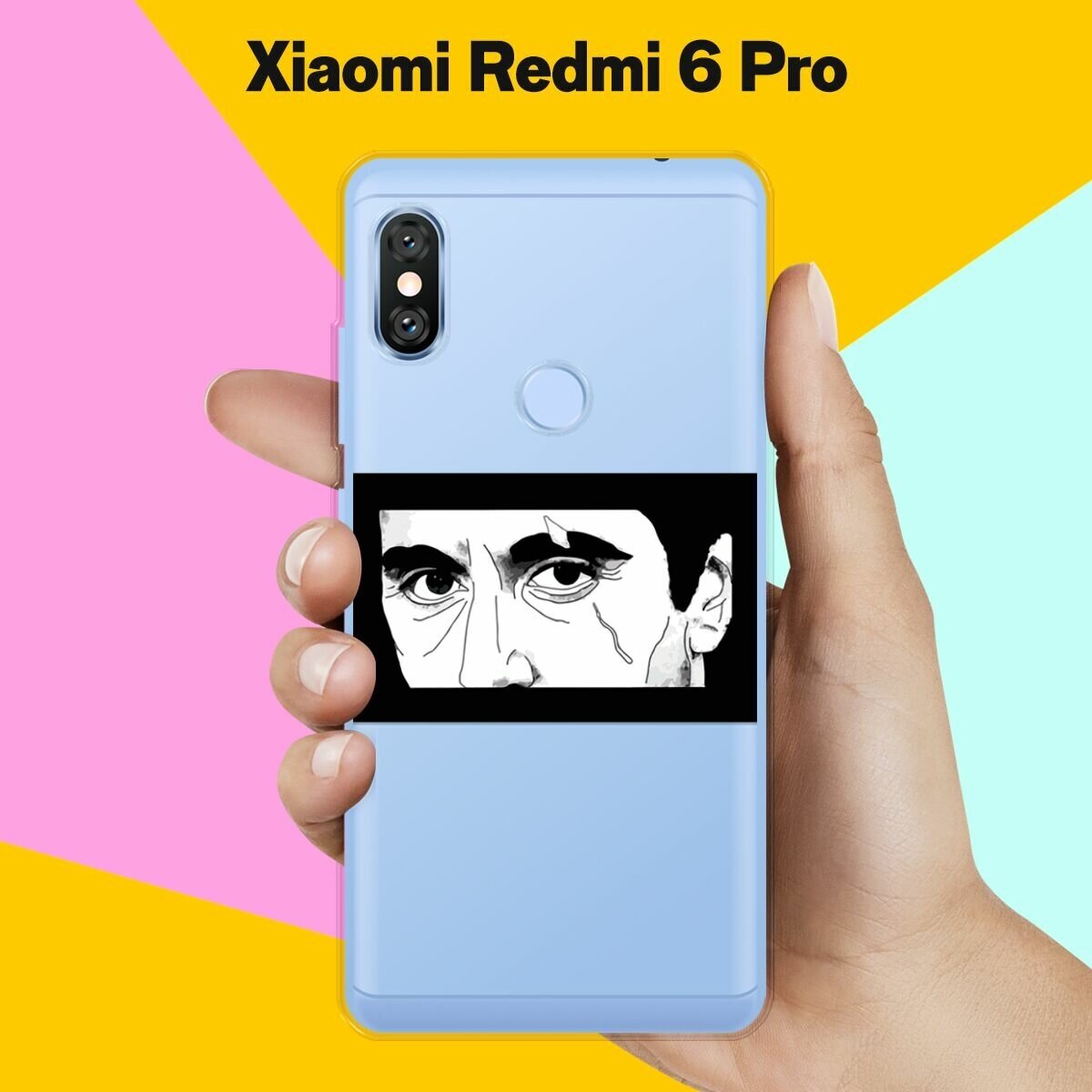 Силиконовый чехол на Xiaomi Redmi 6 Pro Шрам / для Сяоми Редми 6 Про