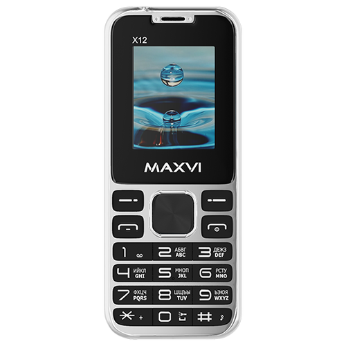 Телефон MAXVI X12 серебристый металлик