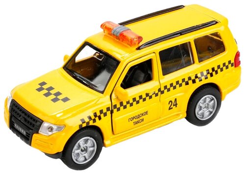 Внедорожник ТЕХНОПАРК Mitsubishi Pajero (SB-17-61-MP(T)-WB) 1:32, 12 см, желтый