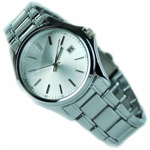 Женские наручные часы, круглые, кварцевый механизм, влагозащита 3 АТМ, регулируемый ремешок/металлик - серебро