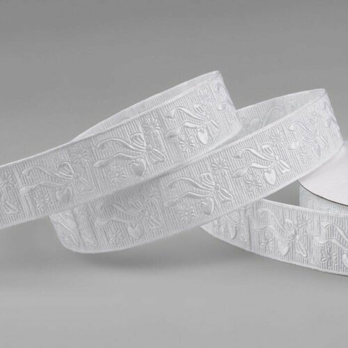 Лента декоративная Бант 25 мм 23 1 м цвет белый 5 850₽