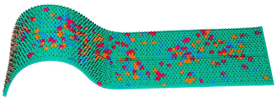 Массажный коврик ляпко аппликатор «Двойной» (шаг игл 6,2 мм, размер 105 х 460 мм) зеленый