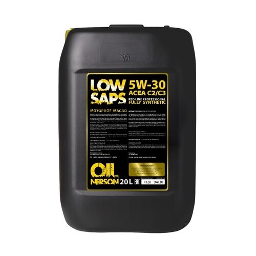 Синтетическое моторное масло Nerson Oil Red Line Professional Fully Synthetic 5W-30, 20 л