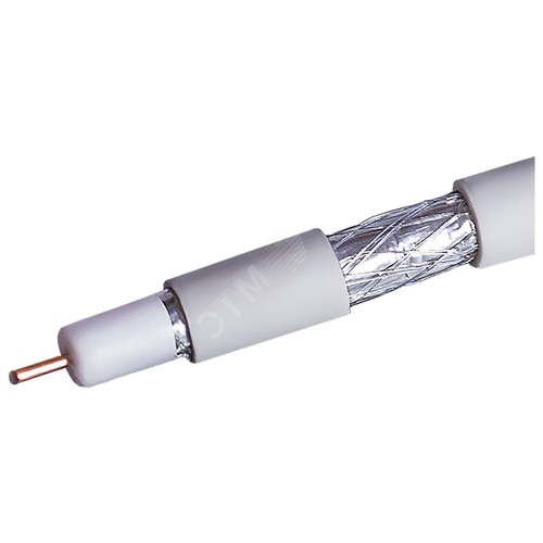 Кабель Net.on 03-0103 RG-6 белый CCS 1,02 (18%) / FPE / Al-Pet-Al Foil / Al 48х0,12 / PVC RW 100м