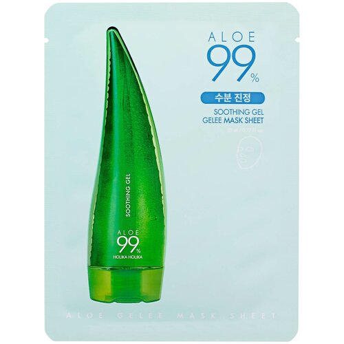 Holika Holika тканевая маска Алоэ 99%, 120 г, 23 мл увлажняющий гель 99% алоэ и эктоин holika holika 250 мл