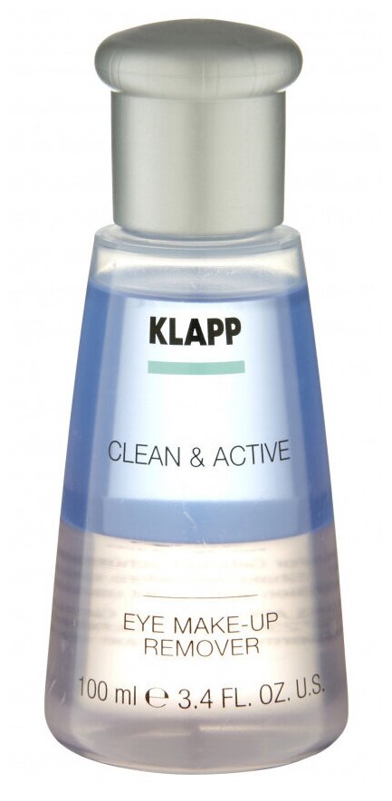 Klapp двухфазное средство для снятия макияжа с глаз Clean & Active Eye Make-Up Remover, 100 мл