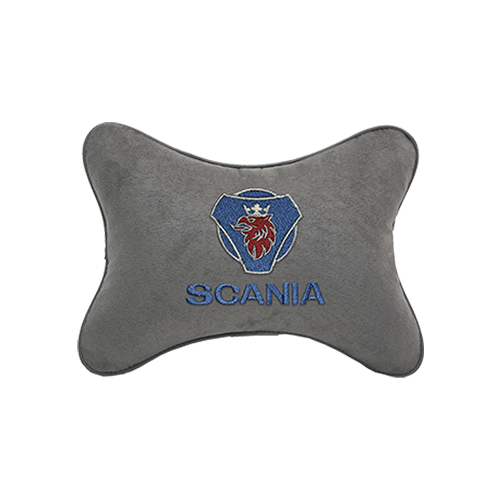 фото Подушка на подголовник алькантара l.grey scania vital technologies
