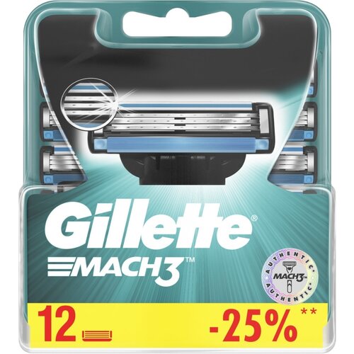 Сменные Кассеты Gillette Mach3 Для Мужской Бритвы, 8 шт, с 3 лезвиями прочнее, чем сталь, для точного бритья