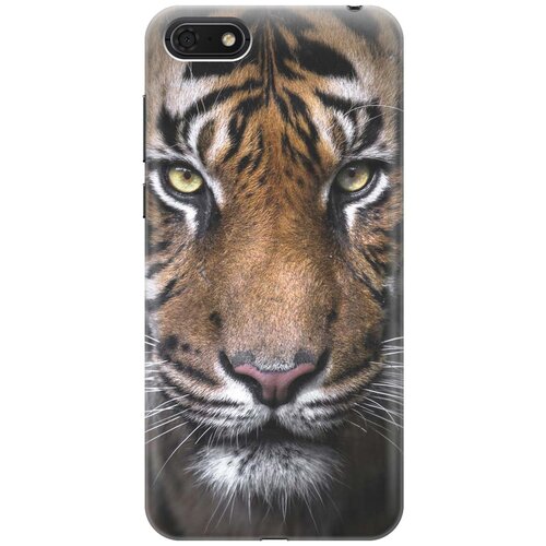 фото Re:paчехол - накладка artcolor для huawei y5 (2018) / y5 prime (2018) / honor 7s / honor 7a с принтом "тигр"