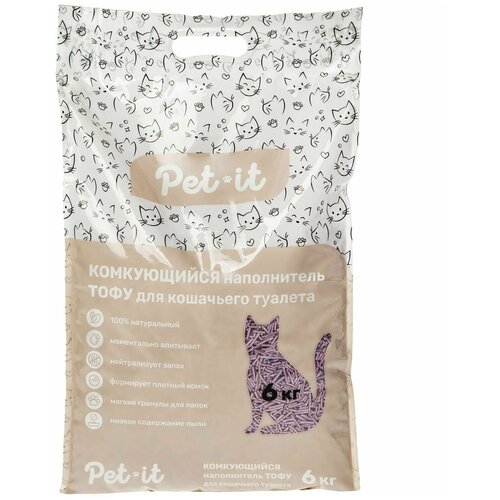 Pet-it TOFU Лаванда, комкующийся наполнитель для кошек 12л