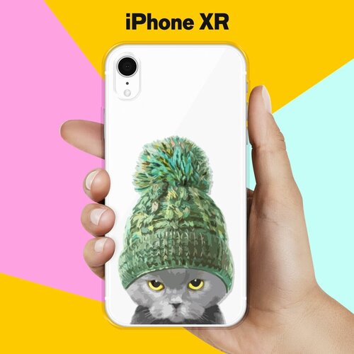Силиконовый чехол Кот в шапке на Apple iPhone Xr