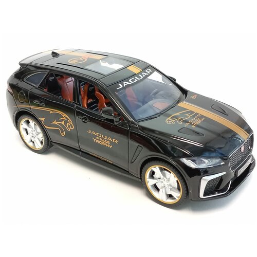 Машинка Jaguar E-Pace металлическая 1:24, свет, звук , открывается люк, складываются зеркала