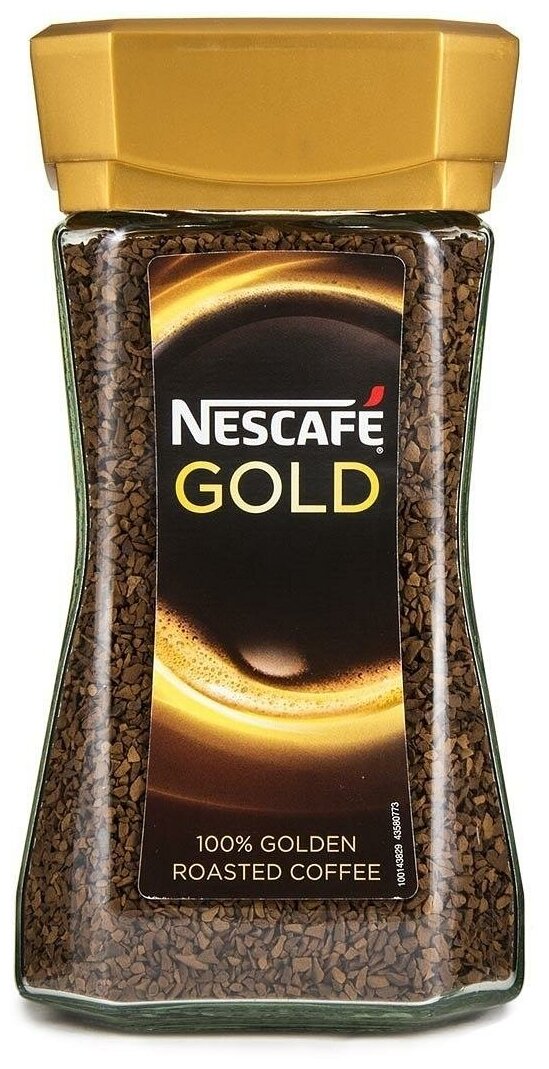 Упаковка 12 штук Кофе растворимый Nescafe Gold 95г с/б крист Россия