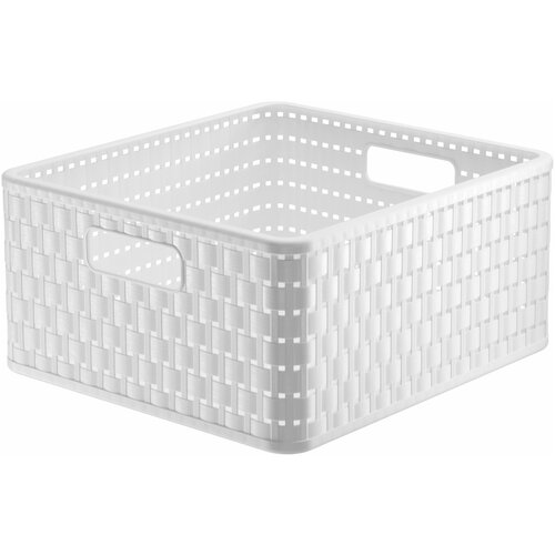 фото Корзина для хранения rotho country 14 л белый