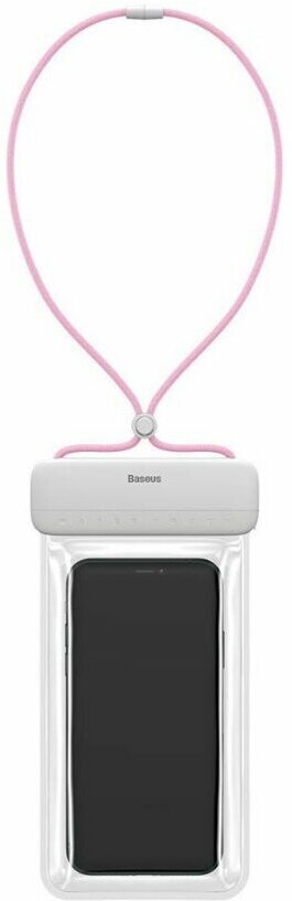 Чехол водонепроницаемый Baseus Let's go Slip Cover Waterproof Bag White+Pink (ACFSD-D24)