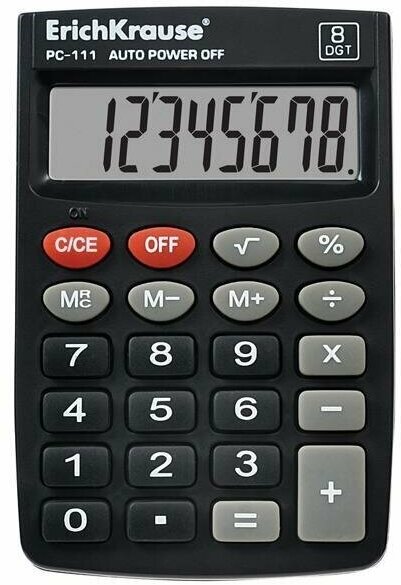 Калькулятор Erich Krause 8-разрядов PC-121 - фото №3
