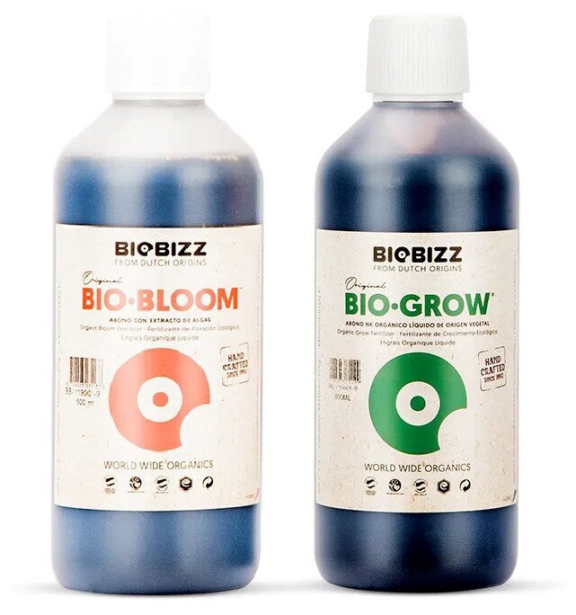 Удобрение BioBizz Bio-Grow + Bio-Bloom (2 шт. по 0,5 л)