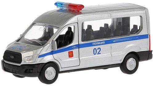 Микроавтобус ТЕХНОПАРК Ford Transit Полиция SB-18-18-P-WB, 12 см, серебристый
