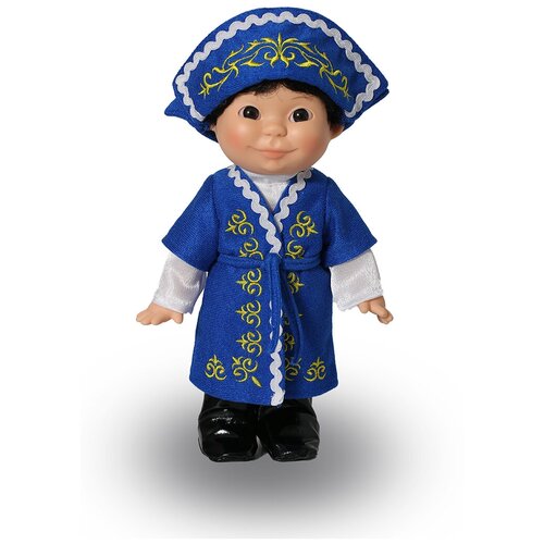 Кукла Весна Веснушка в казахском костюме (мальчик), 26 см, В2983 разноцветный