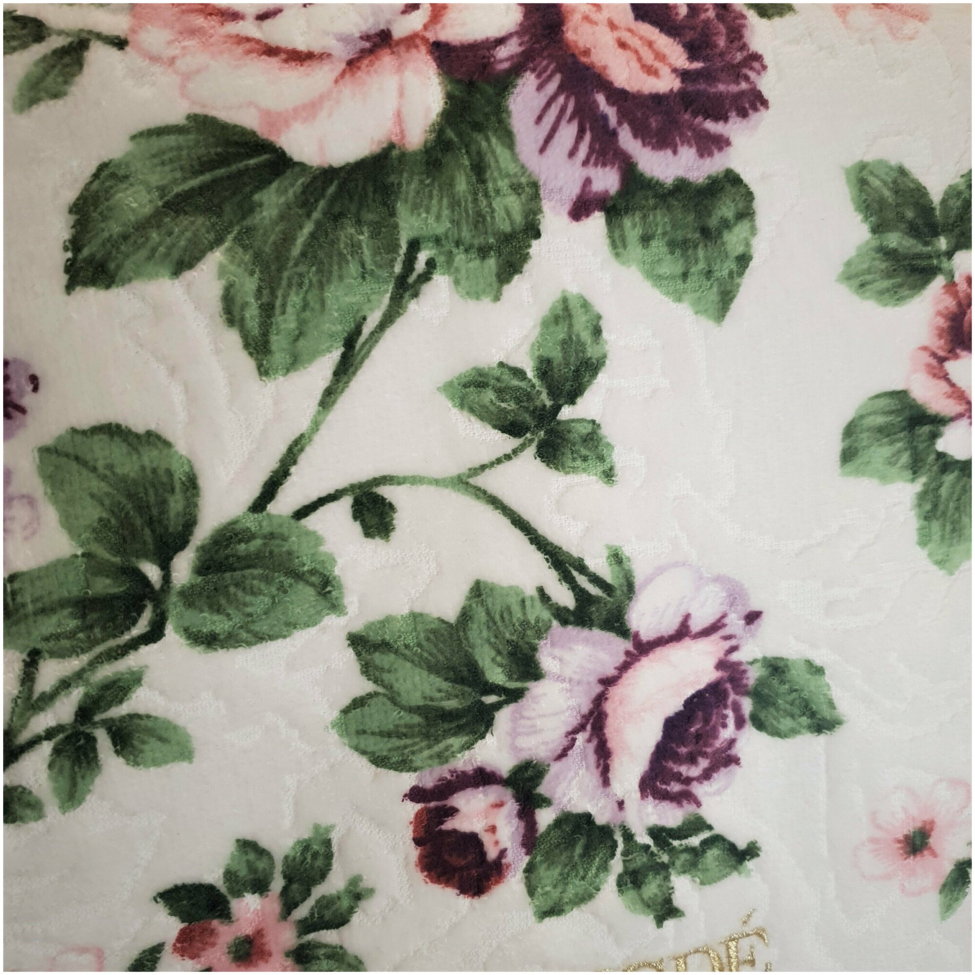 Полотенце банное, полотенце для ванной, махровое полотенце, чайная роза, фиолетовый, 70x140 см - фотография № 19