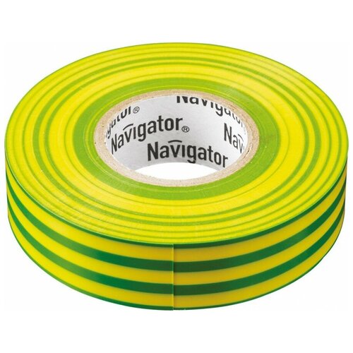 Изолента ПВХ 19/20 Navigator желто-зеленая (10!) 71115 (арт. 380479) изолента пвх bartex желто зеленая 19 мм 20 м