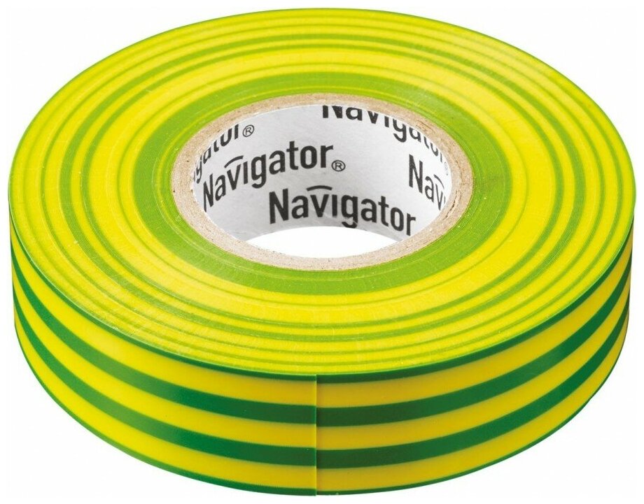Изолента ПВХ 19/20 Navigator желто-зеленая (10!) 71115 (арт. 380479)